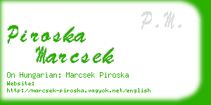 piroska marcsek business card